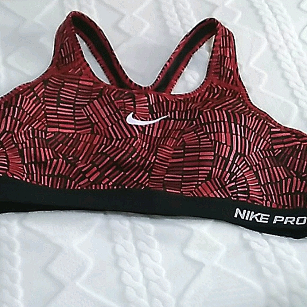 Nike pro red sports bra sz extra large